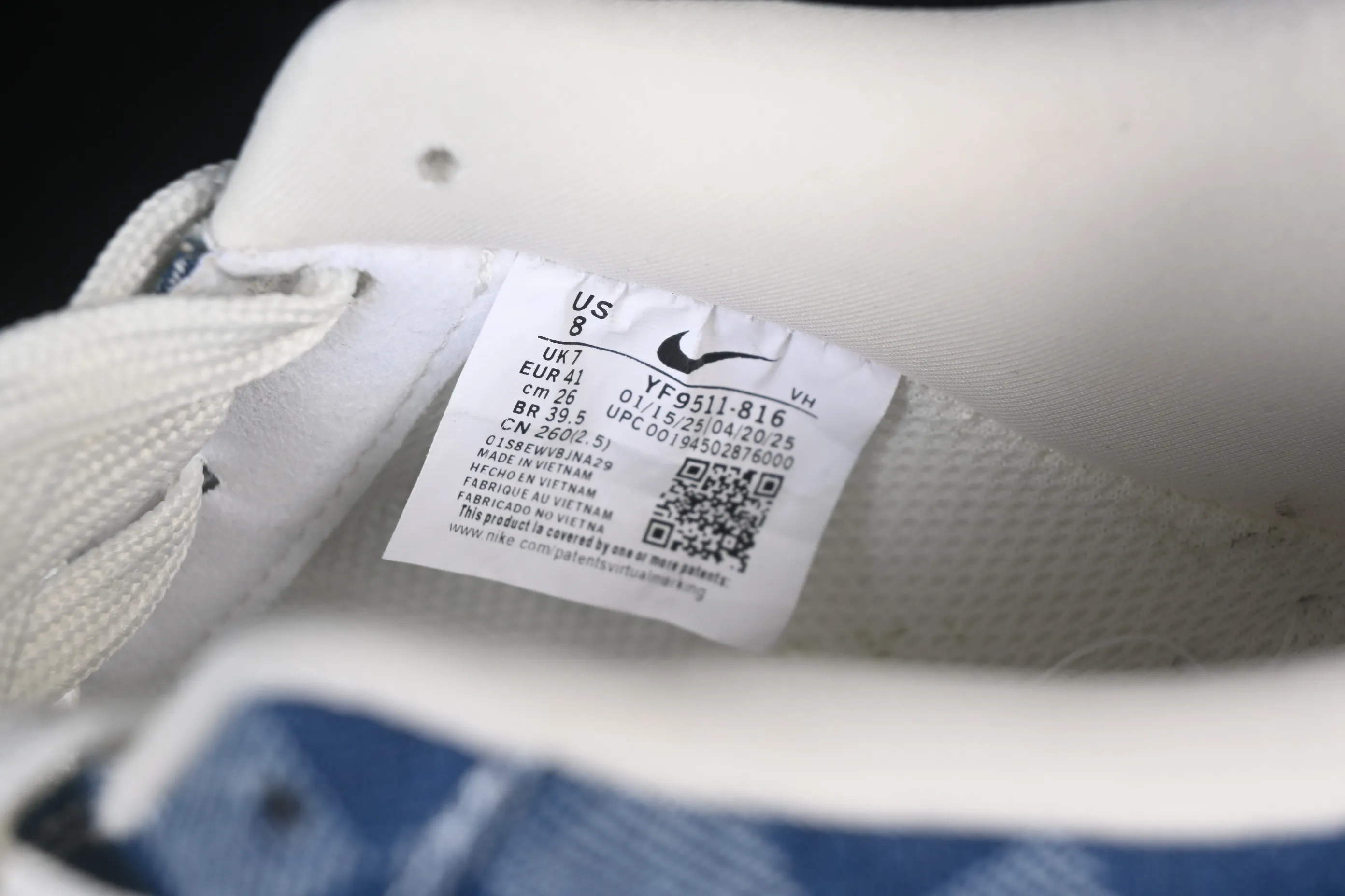 All categories Nk Air Force 1 Air Force series Nk Air Force 1 Low Air Force low-top Nike Air Force 1'07 Low joint white navy blue Air Force 1 low-top casual sneakers YF9511-816